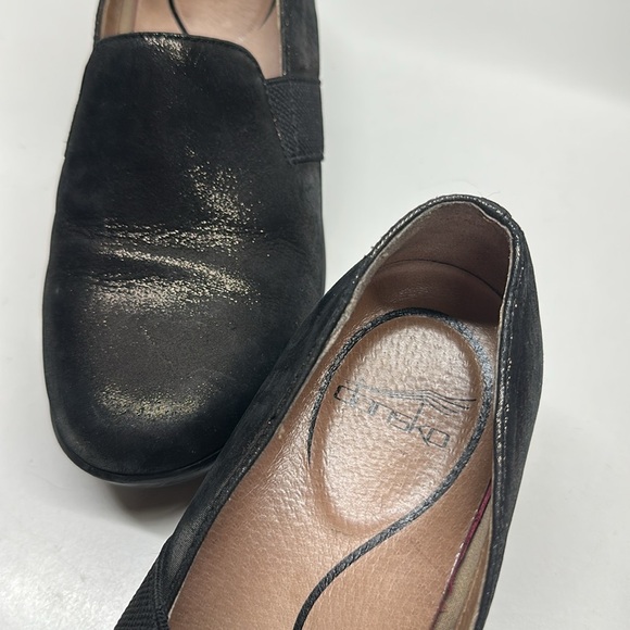 Dansko Jessica Clogs Shoes Casual Slip On Suede Metallic Black Bronze Size 39 9 - Picture 6 of 11